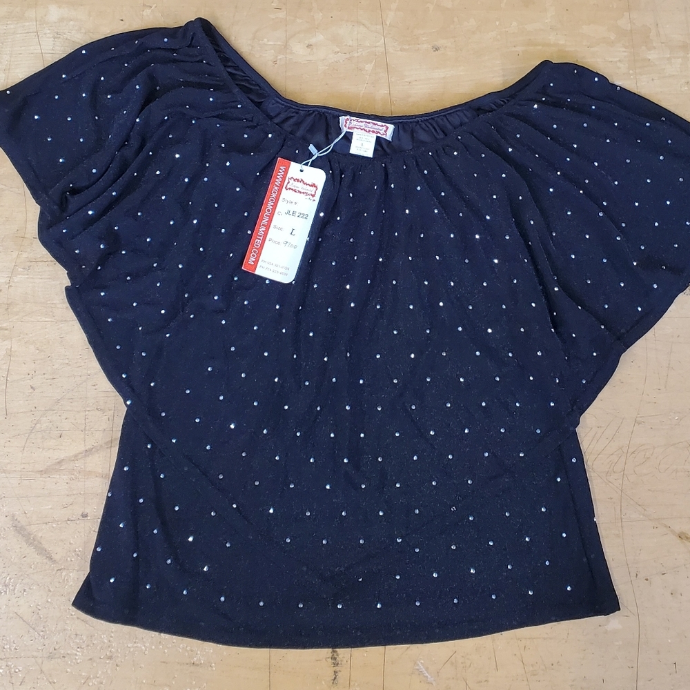 RHINESTUDS 3 way angel top